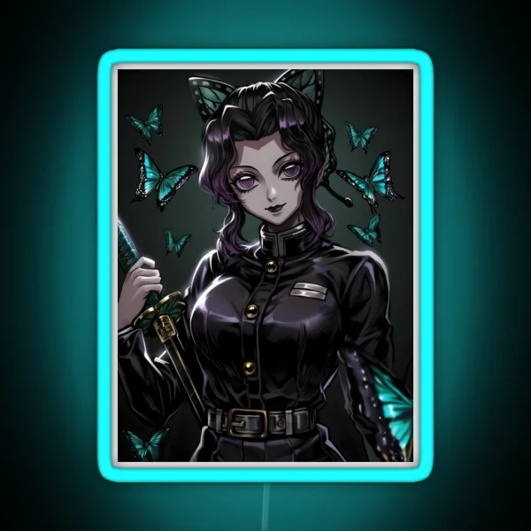 Shinobu Kocho Demon Slayer 21 RGB Neon Sign