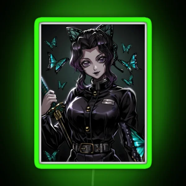 Shinobu Kocho Demon Slayer 21 RGB Neon Sign