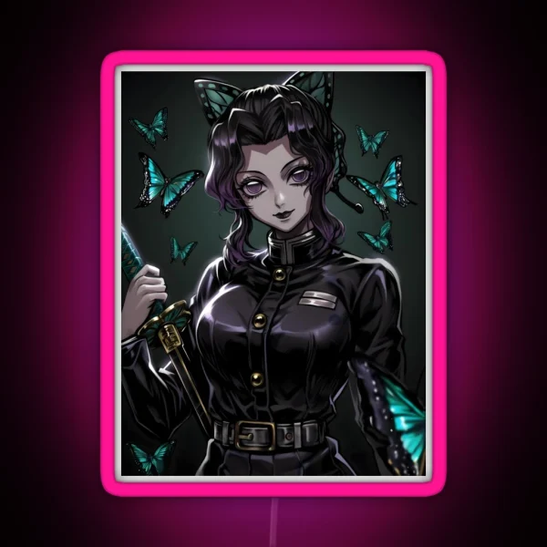 Shinobu Kocho Demon Slayer 21 RGB Neon Sign