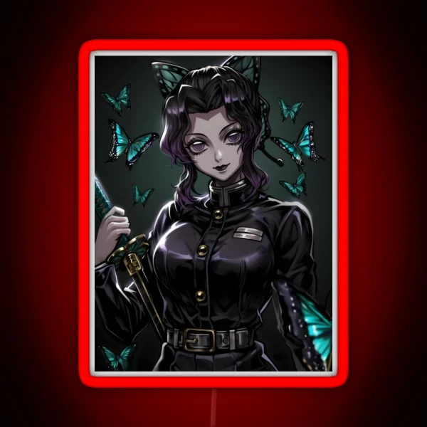 Shinobu Kocho Demon Slayer 21 RGB Neon Sign