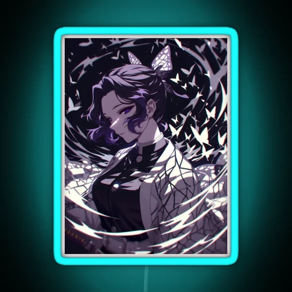Shinobu Kocho Demon Slayer 3 RGB Neon Sign