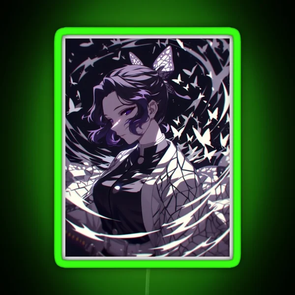 Shinobu Kocho Demon Slayer 3 RGB Neon Sign