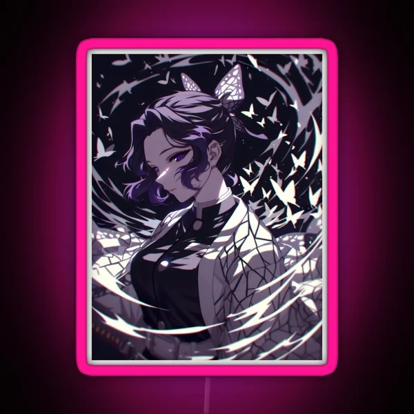 Shinobu Kocho Demon Slayer 3 RGB Neon Sign