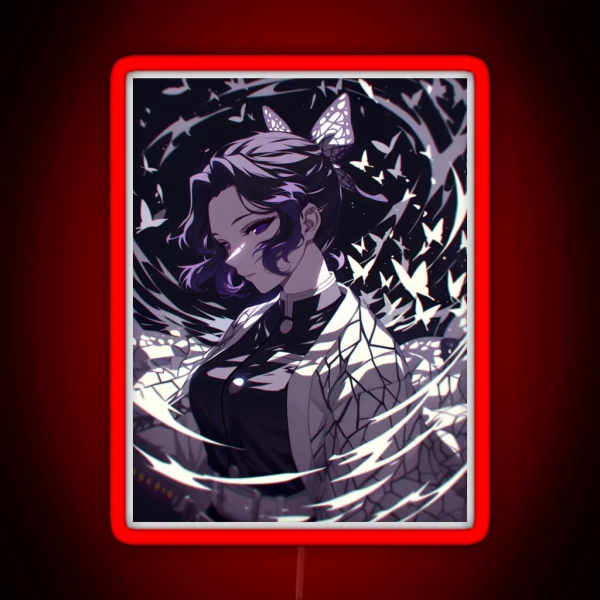 Shinobu Kocho Demon Slayer 3 RGB Neon Sign