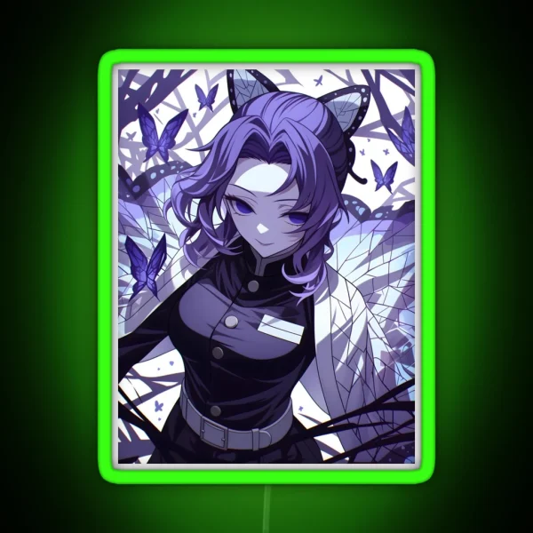 Shinobu Kocho Demon Slayer 4 RGB Neon Sign
