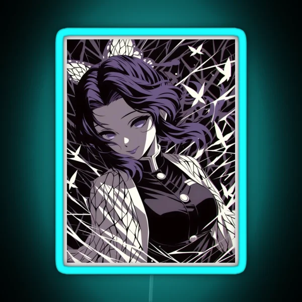 Shinobu Kocho Demon Slayer 9 RGB Neon Sign