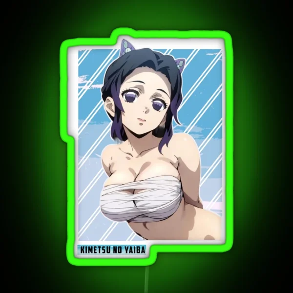 Shinobu Kocho Demon Slayer Anime RGB Neon Sign