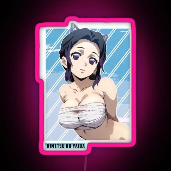 Shinobu Kocho Demon Slayer Anime RGB Neon Sign