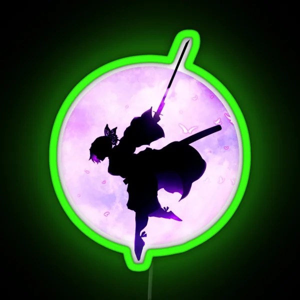 Shinobu Kocho Demon Slayer RGB Neon Sign