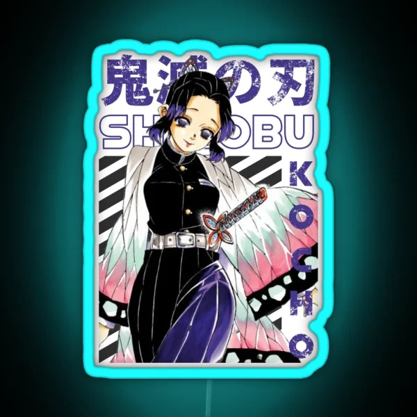 Shinobu Kocho Demon Slayer RGB Neon Sign