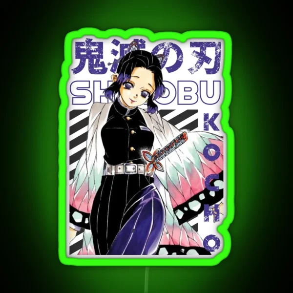 Shinobu Kocho Demon Slayer RGB Neon Sign