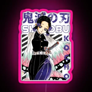 Shinobu Kocho Demon Slayer RGB Neon Sign