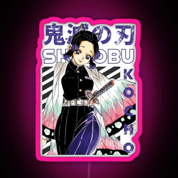 Shinobu Kocho Demon Slayer RGB Neon Sign