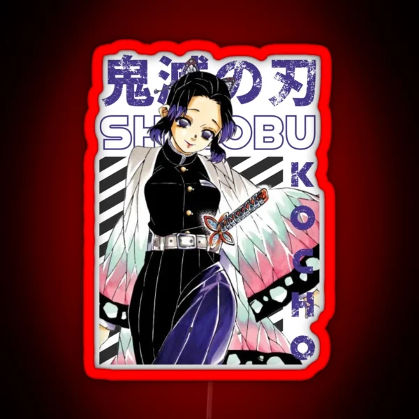 Shinobu Kocho Demon Slayer RGB Neon Sign