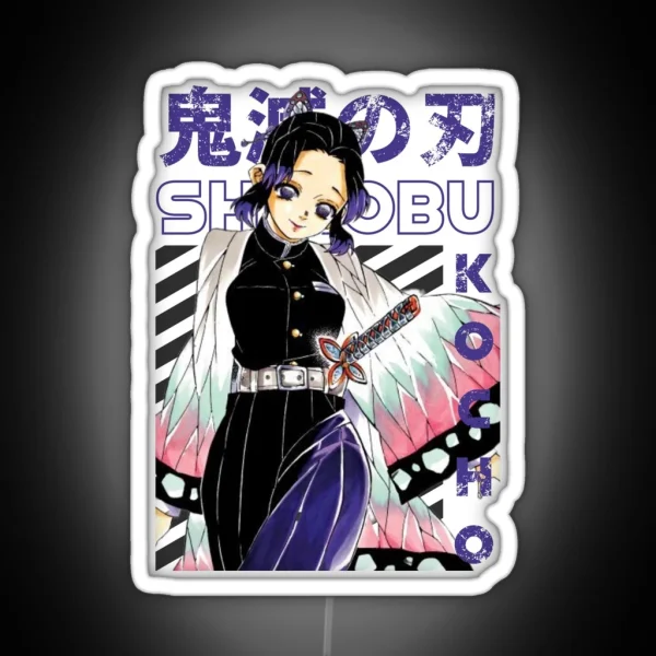 Shinobu Kocho Demon Slayer RGB Neon Sign