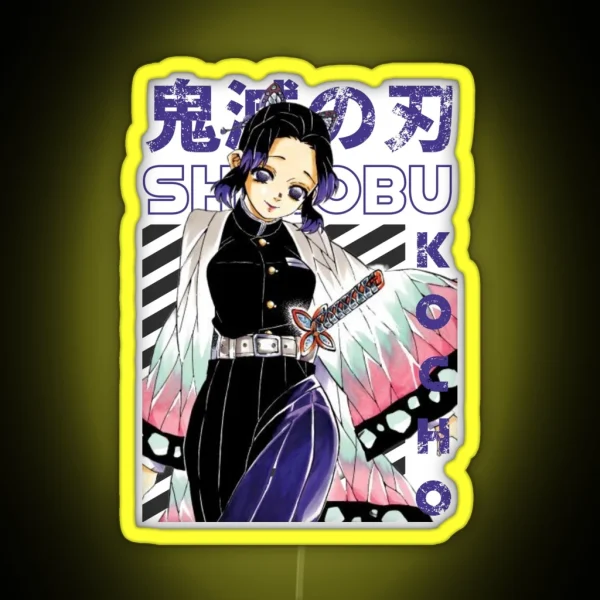 Shinobu Kocho Demon Slayer RGB Neon Sign