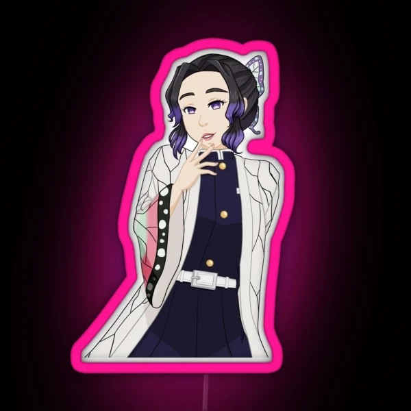 Shinobu Kocho Demon Slayer RGB Neon Sign