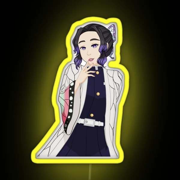 Shinobu Kocho Demon Slayer RGB Neon Sign