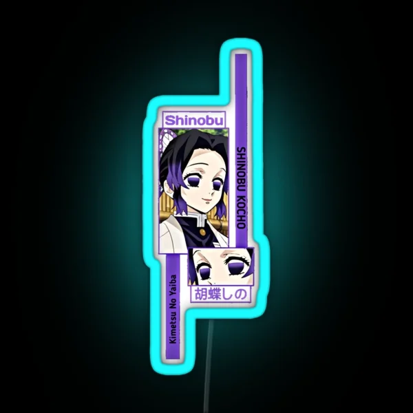 Shinobu Kocho Demon Slayer RGB Neon Sign