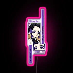 Shinobu Kocho Demon Slayer RGB Neon Sign