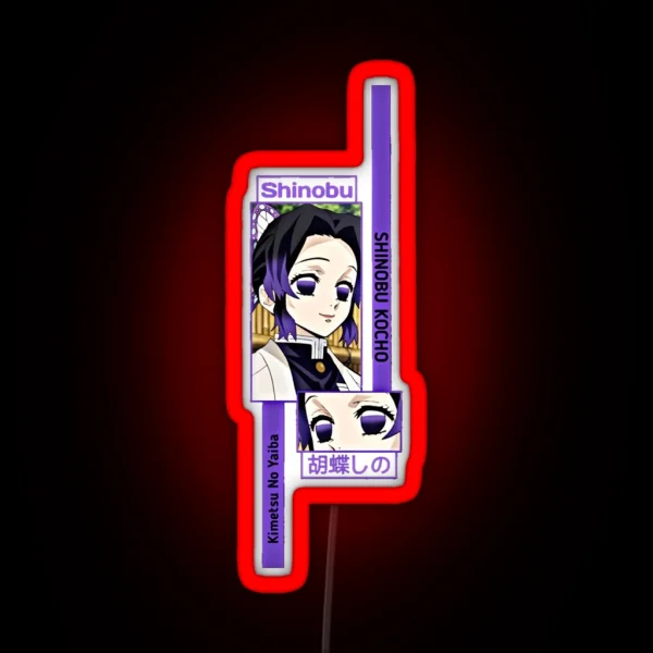 Shinobu Kocho Demon Slayer RGB Neon Sign
