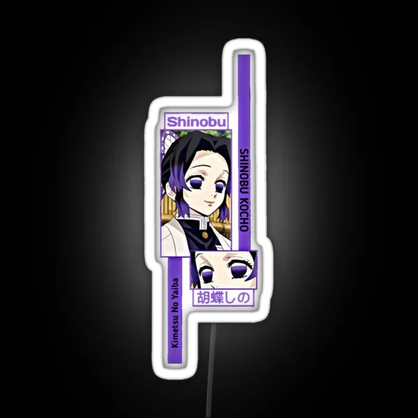 Shinobu Kocho Demon Slayer RGB Neon Sign