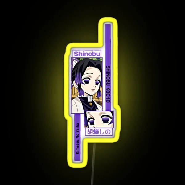 Shinobu Kocho Demon Slayer RGB Neon Sign