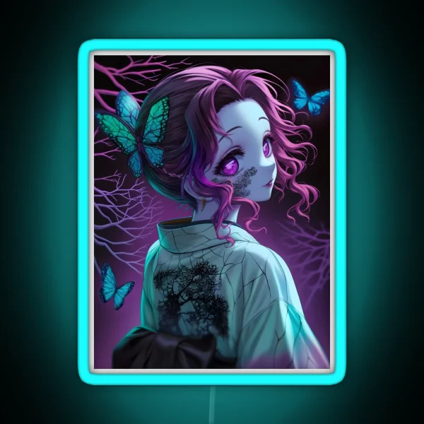 Shinobu Kocho Halloween Demon Slayer 24 RGB Neon Sign