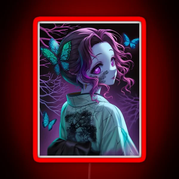 Shinobu Kocho Halloween Demon Slayer 24 RGB Neon Sign