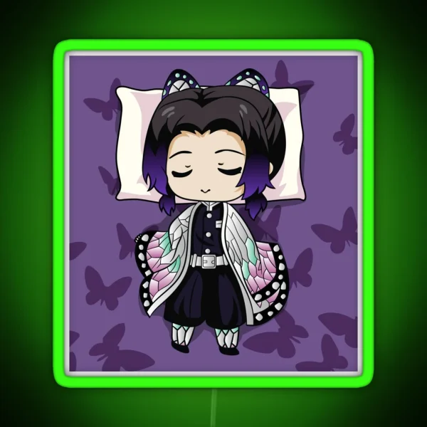 Shinobu Kocho Kimetsu No Yaiba RGB Neon Sign