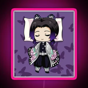 Shinobu Kocho Kimetsu No Yaiba RGB Neon Sign