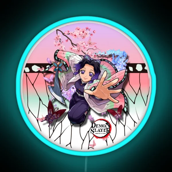 Shinobu Kocho Kimetsu No Yaiba RGB Neon Sign
