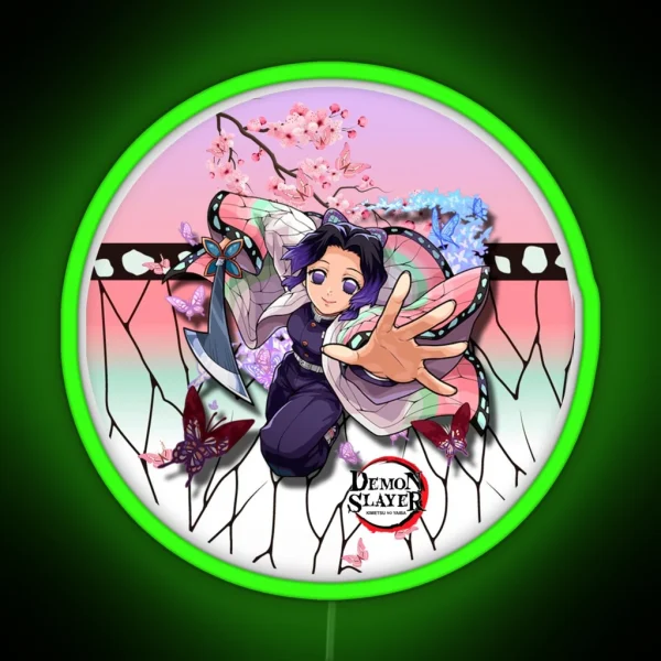 Shinobu Kocho Kimetsu No Yaiba RGB Neon Sign