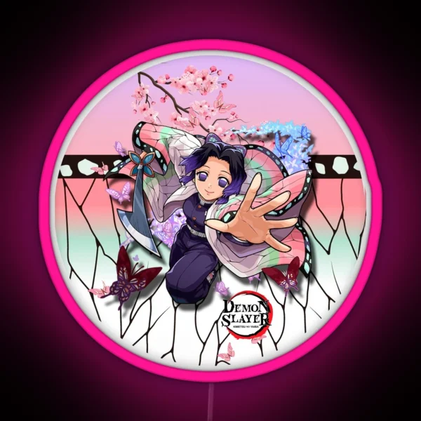 Shinobu Kocho Kimetsu No Yaiba RGB Neon Sign