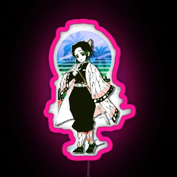 Shinobu Retro Art Demon Slayer RGB Neon Sign