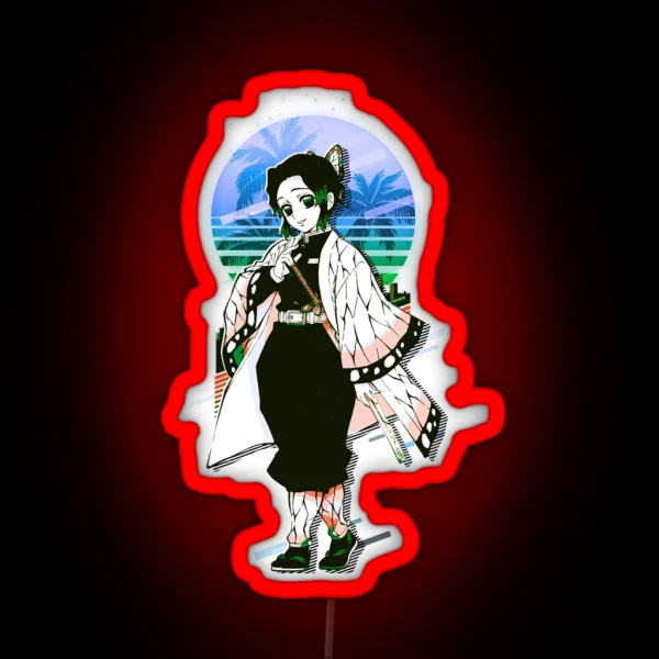 Shinobu Retro Art Demon Slayer RGB Neon Sign