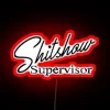 Shit Show Supervisor Funny Neon Sign | Mom Boss Manager Teacher RGB Glow Red