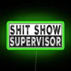 Neon RGB Show Supervisor Sign (Green)