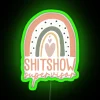 RGB Neon Supervisor Sign in Green - Modern Marketing Display