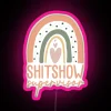 neon rgb shitshow supervisor sign pink tones