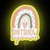 RGB neon sign displaying "Shitshow Supervisor" in bold yellow letters.