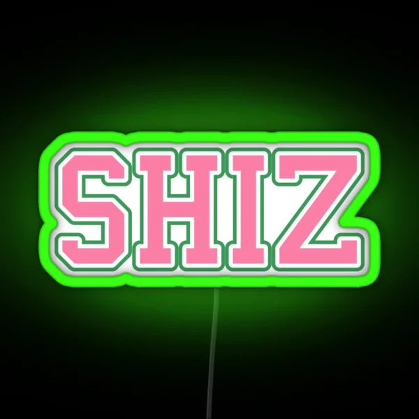 SHIZ University Pink And Green RGB Neon Sign