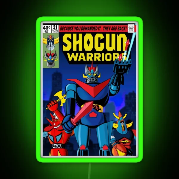 Shogun Warriors Comic Mazinger RGB Neon Sign