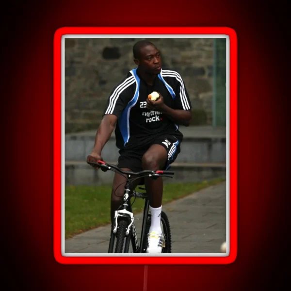 Shola Eating An Apple On A Bike Led RGB Neon Sign