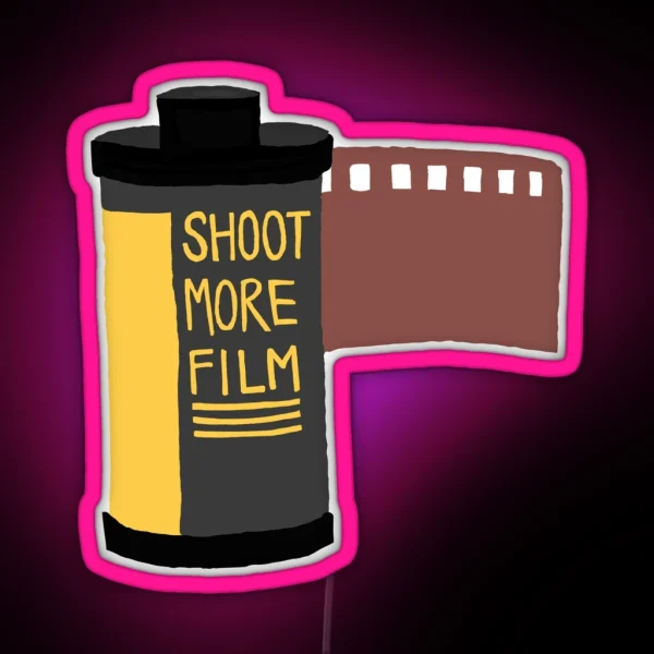 Shoot More Film Photographer Led RGB Neon Sign