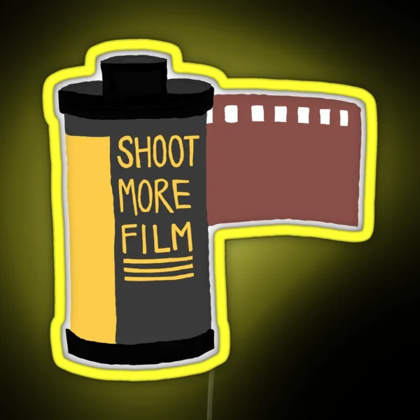 Shoot More Film Photographer Led RGB Neon Sign