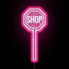 pink glitter neon shop sign