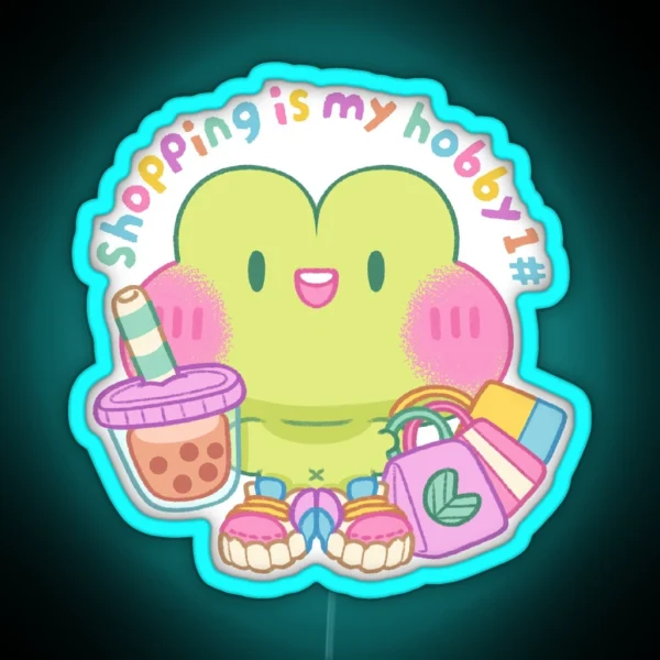 Shopaholic Froggy RGB Neon Sign