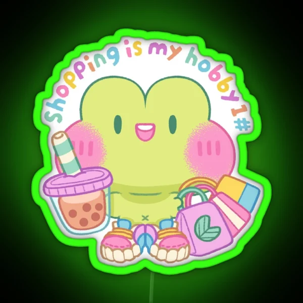 Shopaholic Froggy RGB Neon Sign