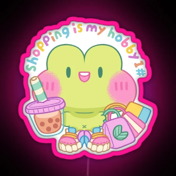 Shopaholic Froggy RGB Neon Sign